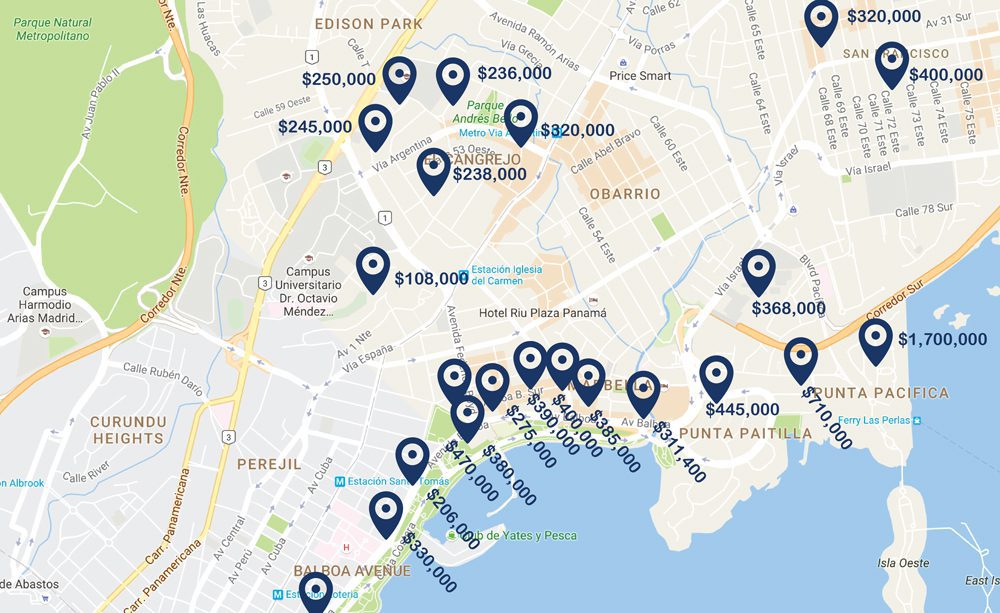 2016 Sold Properties in Panama City