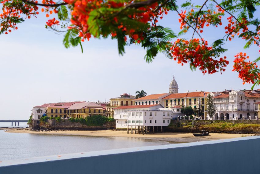 View of beautiful Casco Viejo in Panama City.