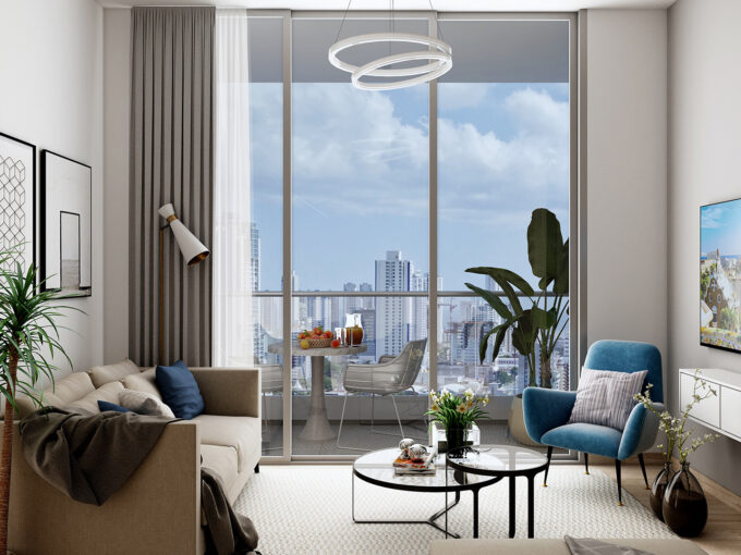 Image of living room with furniture in this condo for sale in Aurora