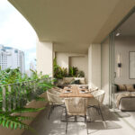 Living room with balcony and furniture in this condo for sale in A19 Cincuentenario